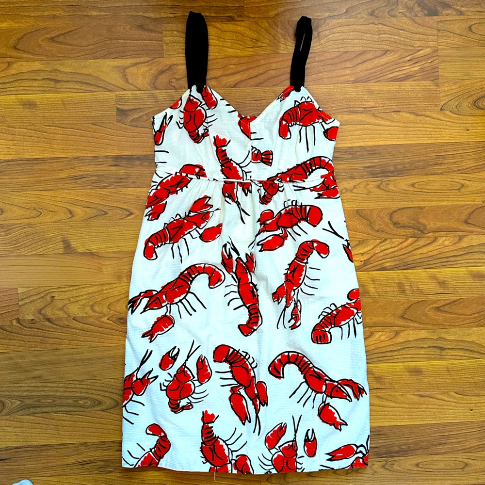 Edme & Esyllte Anthropologie Salty Seas Lobster Crawfish Dress Sz 6